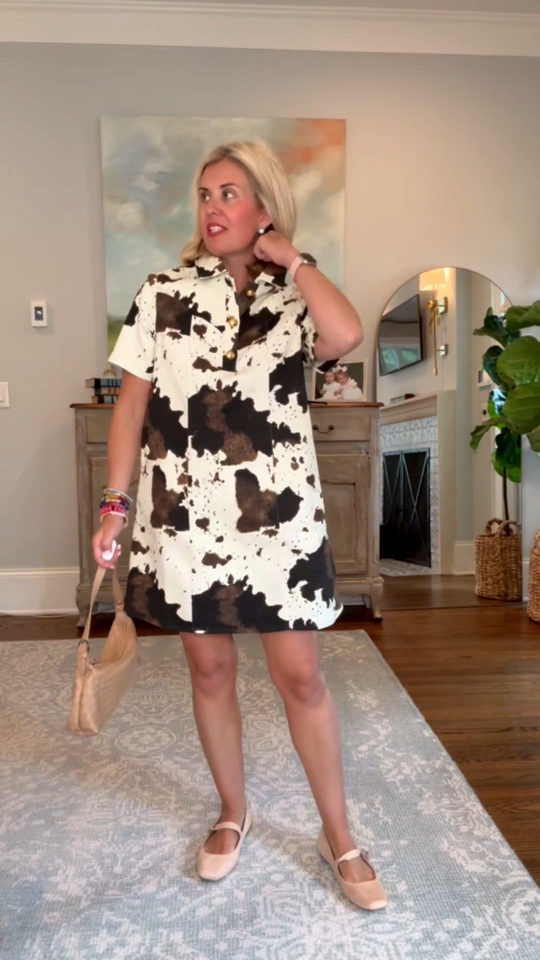 I could not wait for this dress to get to me! It’s even better in person! Would be cute for a game day.
I'm in small dress and 7 Mary Jane's (size 1 down). 

*code mixandmatch15 for 15% off your 1st order

#LTKPetite #LTKOver40 #LTKmomlife