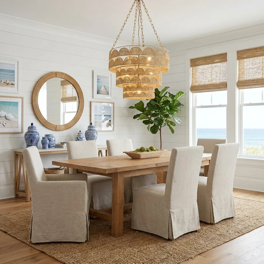 Auris 7-Light Rattan Tiered Chandelier, Coastal Boho - Handwoven | Wayfair North America