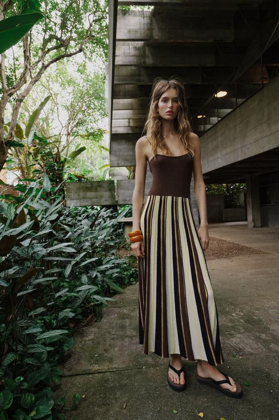 RUSTIC STRIPED DRESS | Zara US