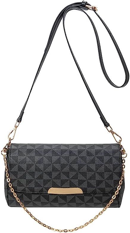 Women's Crossbody Bags CHENFANS Fashion Chain Bags Classic Casual Clutches Envelope Shoulder Bags PU | Amazon (US)