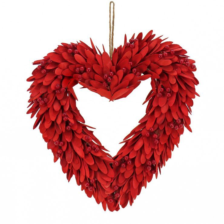 National Tree Company Artificial Valentine's Wreath, Decorated with Red Petals, Valentine's Day C... | Target