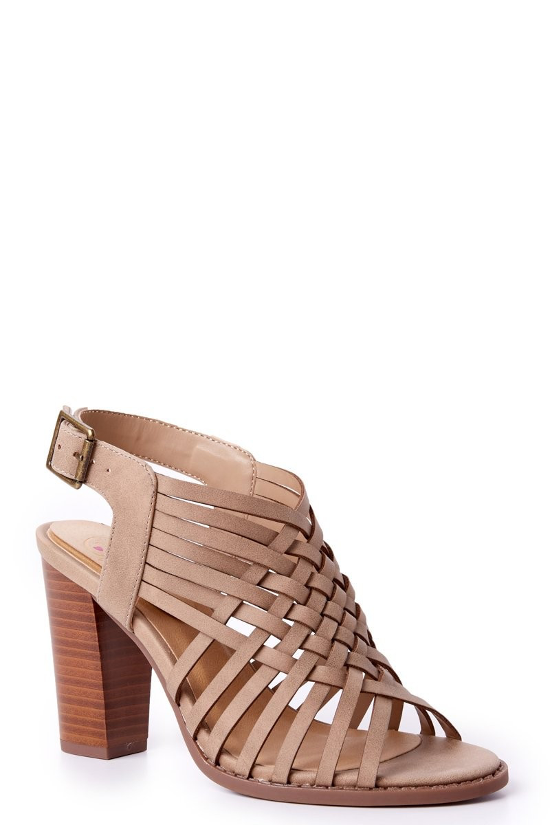 Leave It To Me Taupe High Heel Sandals | Red Dress 