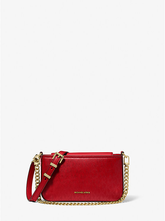 Bryant Small Metallic Signature Logo Convertible Pochette | Michael Kors US
