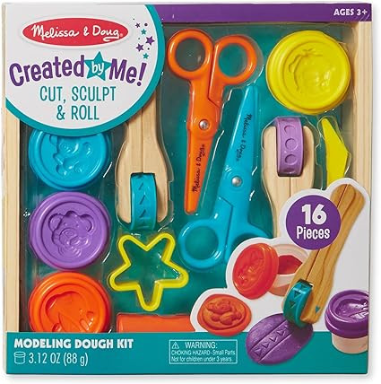 Melissa & Doug Created by Me! Cut, Sculpt, and Roll Modeling Dough Kit With 8 Tools and 4 Colors ... | Amazon (US)