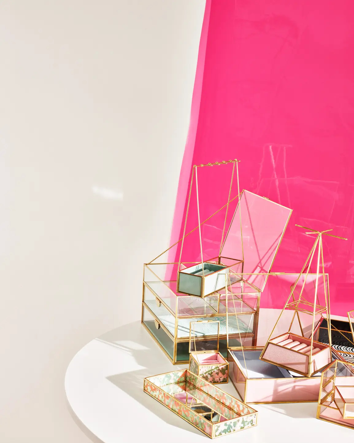 Gold & Glass Pink Resin Storage Tray | Oliver Bonas | Oliver Bonas (Global)