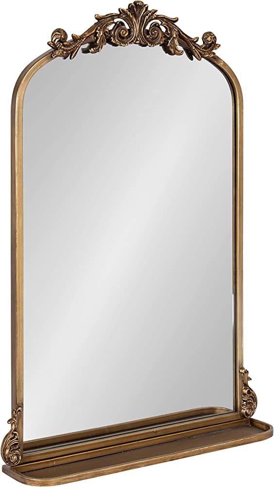 Kate and Laurel Arendahl Traditional Vintage Arch Mirror with Shelf, 21 x 32, Gold, Baroque Antiq... | Amazon (US)