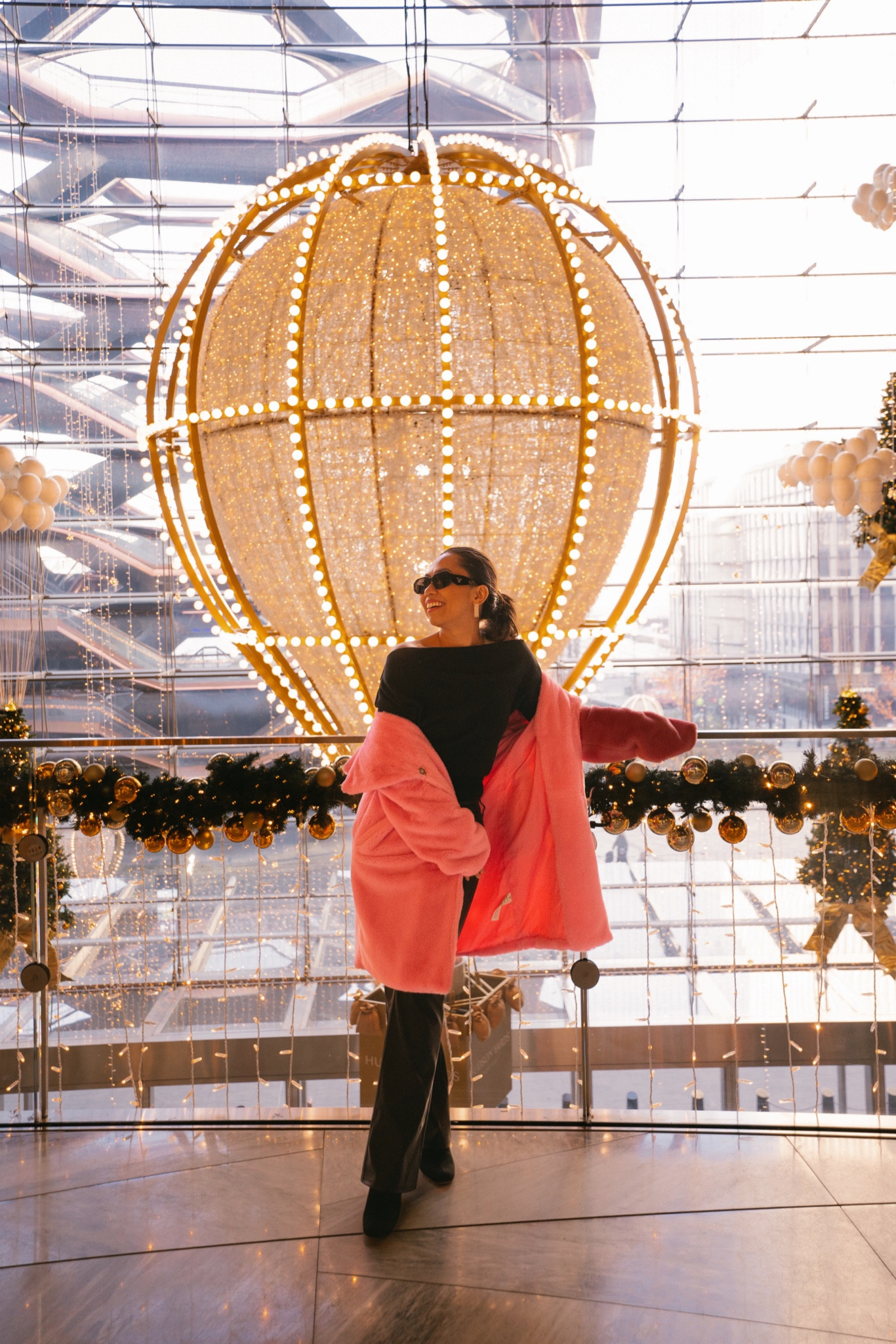 It’s a chic winter outfit when you wear a colorful faux fur coat 😊💗 I love having a coat as a statement piece while you wear all-black pieces! 🙌🏼 Shop these high and low items now on this post! 

#LTKSeasonal #LTKsalealert #LTKfindsunder100