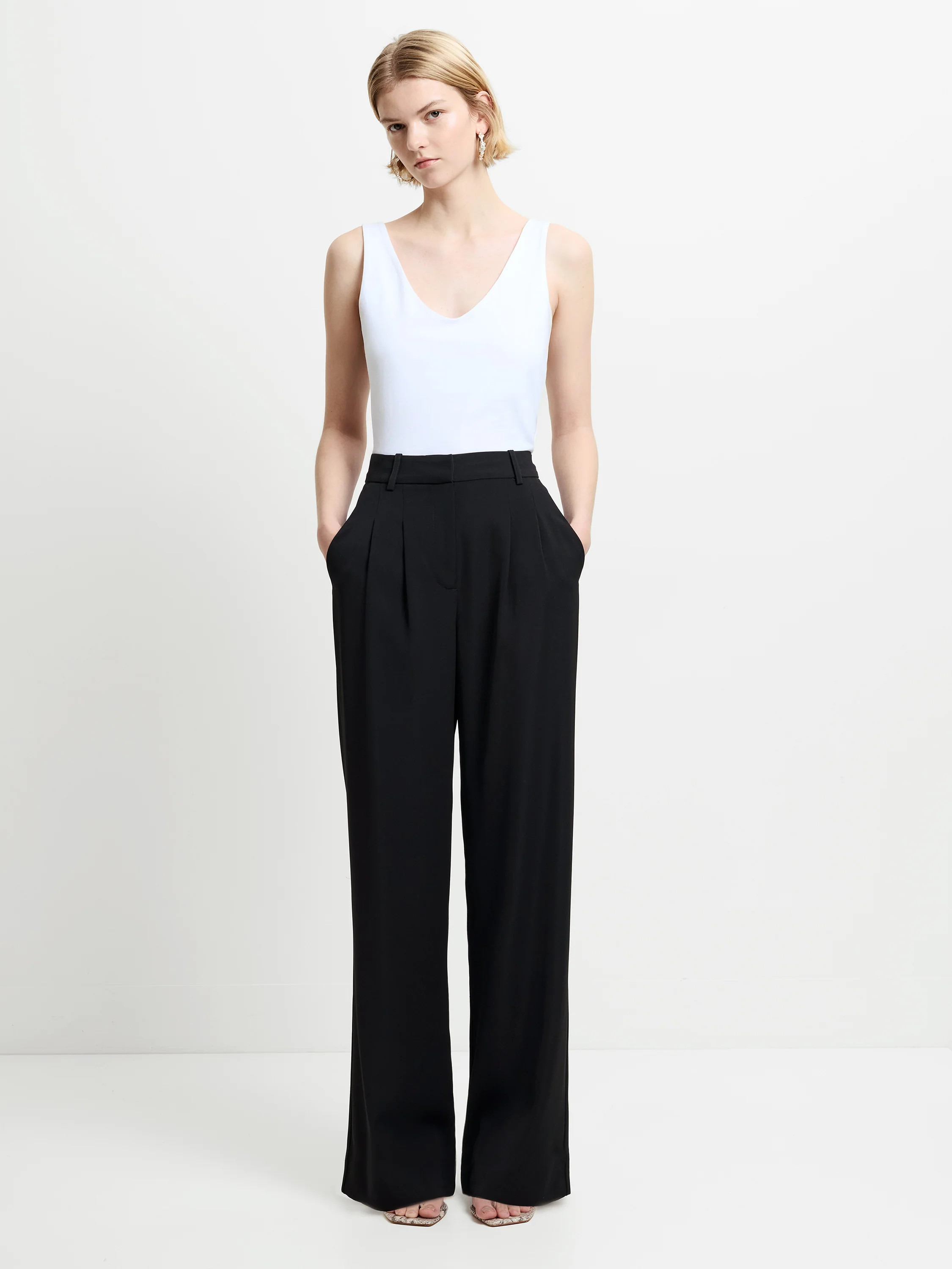 Harrie Black Tailored Trousers | French Connection (UK)
