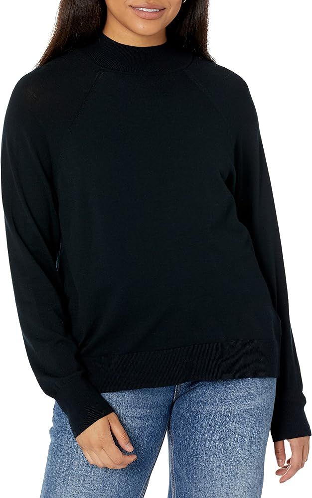 Daily Ritual Women's Fine Gauge Stretch Long-Sleeve Mock Neck Sweater | Amazon (US)