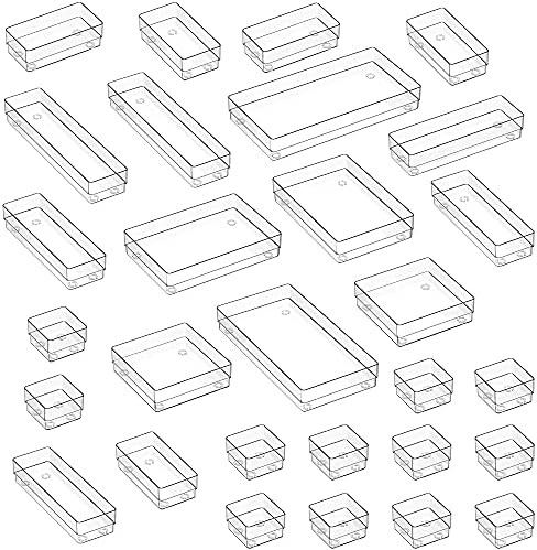 JARLINK 30 Pack Desk Drawer Organizer Trays with 7 Different Sizes, Drawer Organizer Trays with Non- | Amazon (US)