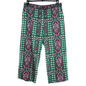 Charter Club Printed Pull-On Pants Green Floral Pineapple Women's Plus Size 2XL | Poshmark