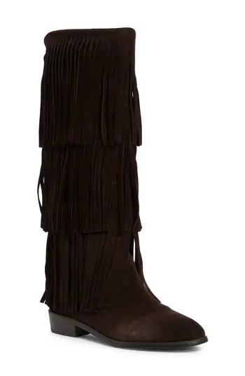 Steve Madden Spur Fringe Boot in Brown Suede at Nordstrom Rack, Size 6 | Nordstrom Rack
