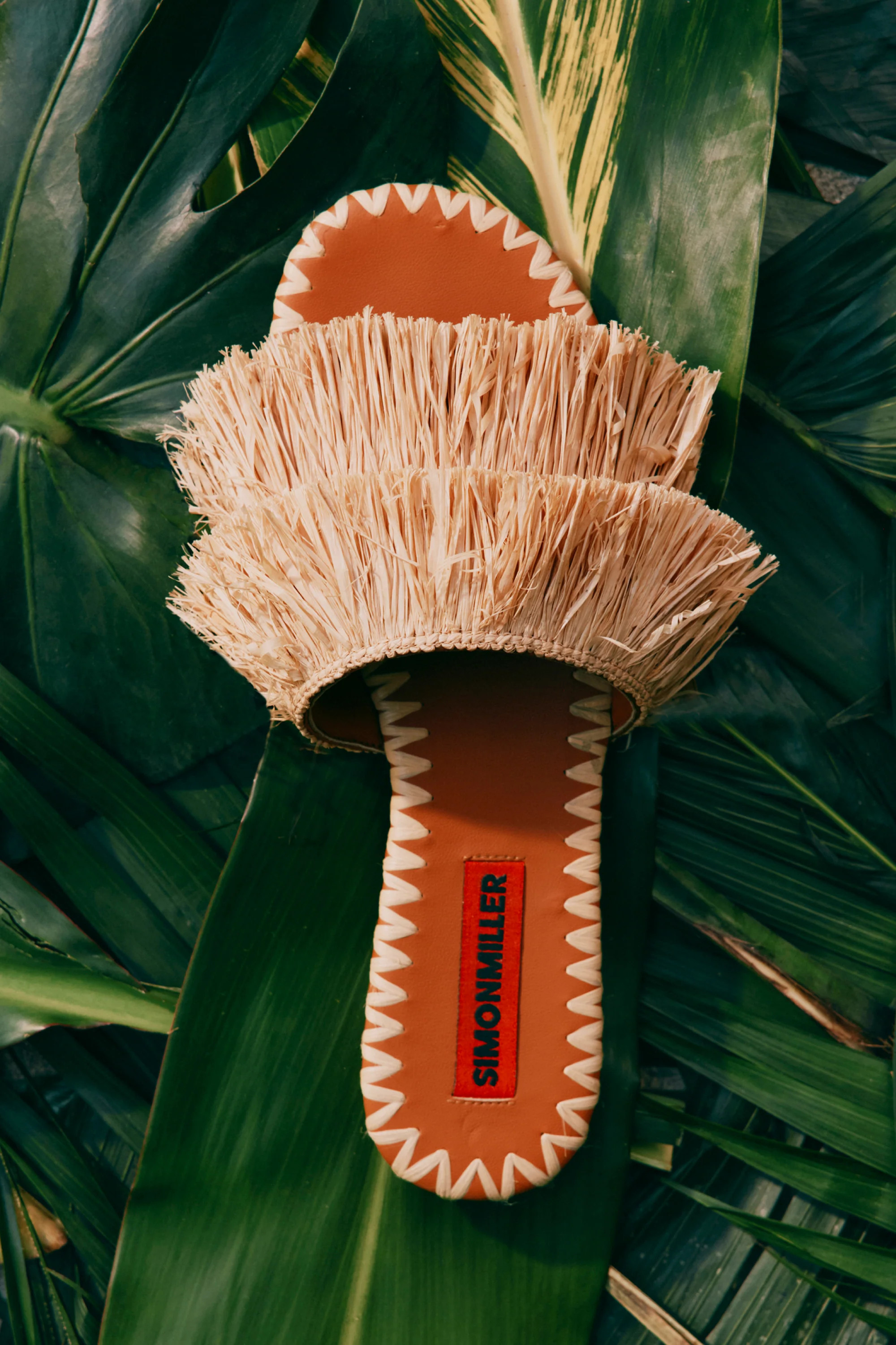 Fringe Raffia Salerno Sandal In Natural | SIMONMILLER | Simon Miller