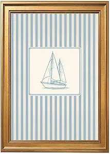 Framed Sailboat Poster Canvas Print Art Vintage Minimalist Aesthetic Wall Art Painting Pictures W... | Amazon (US)