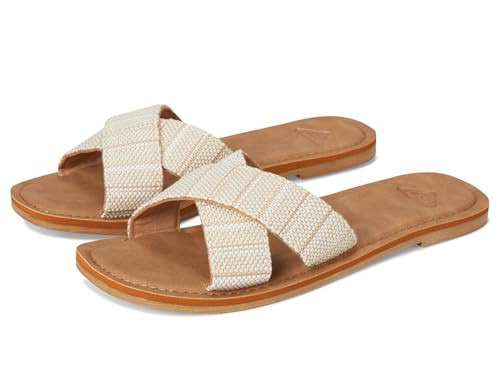 Roxy Women's Andreya Slide Sandal, Beige Raffia, 8 | Amazon (US)