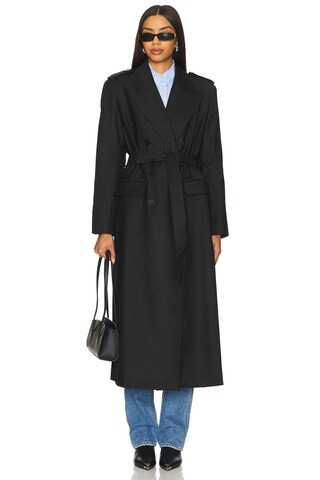 Ivy Oak Colette Oversized Trench Coat in Black from Revolve.com | Revolve Clothing (Global)