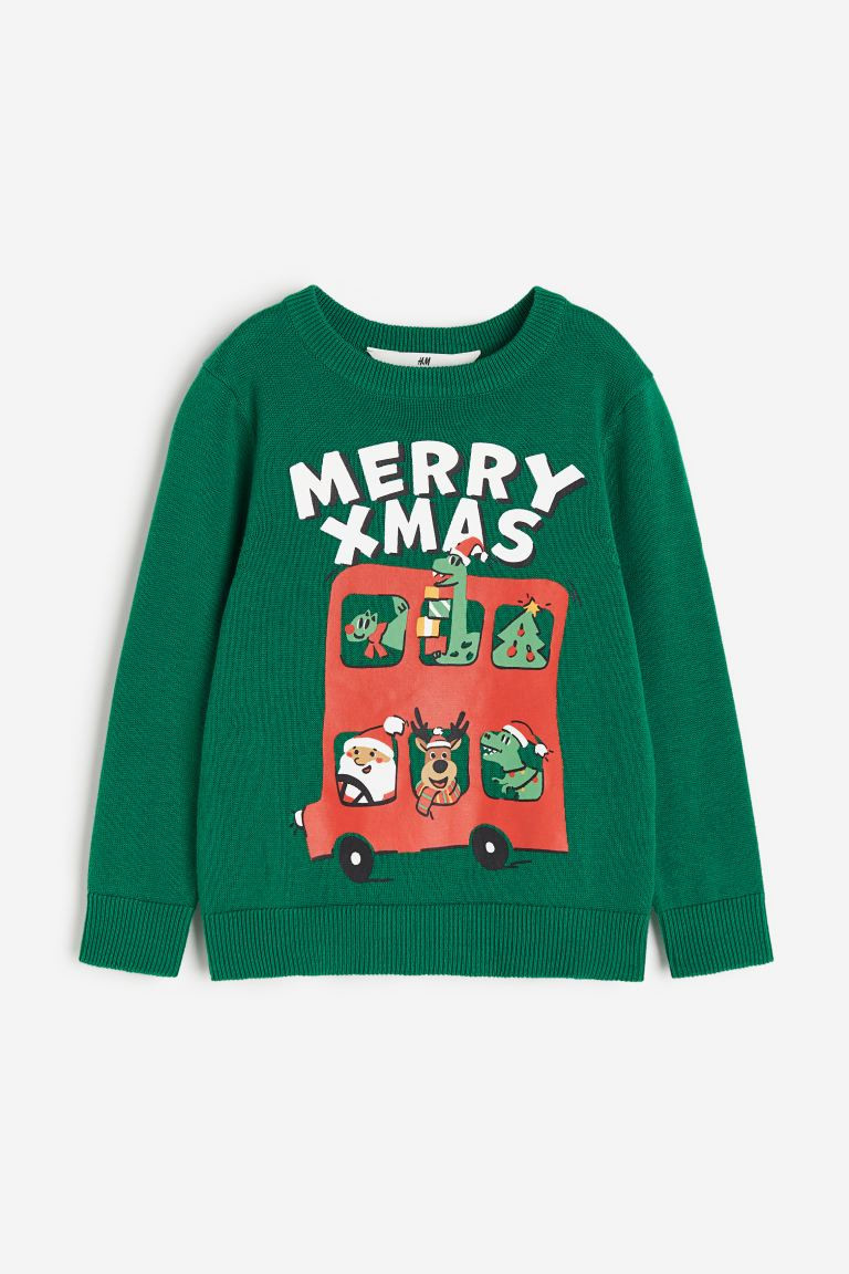 Jacquard-knit Cotton Sweater | H&M (US + CA)