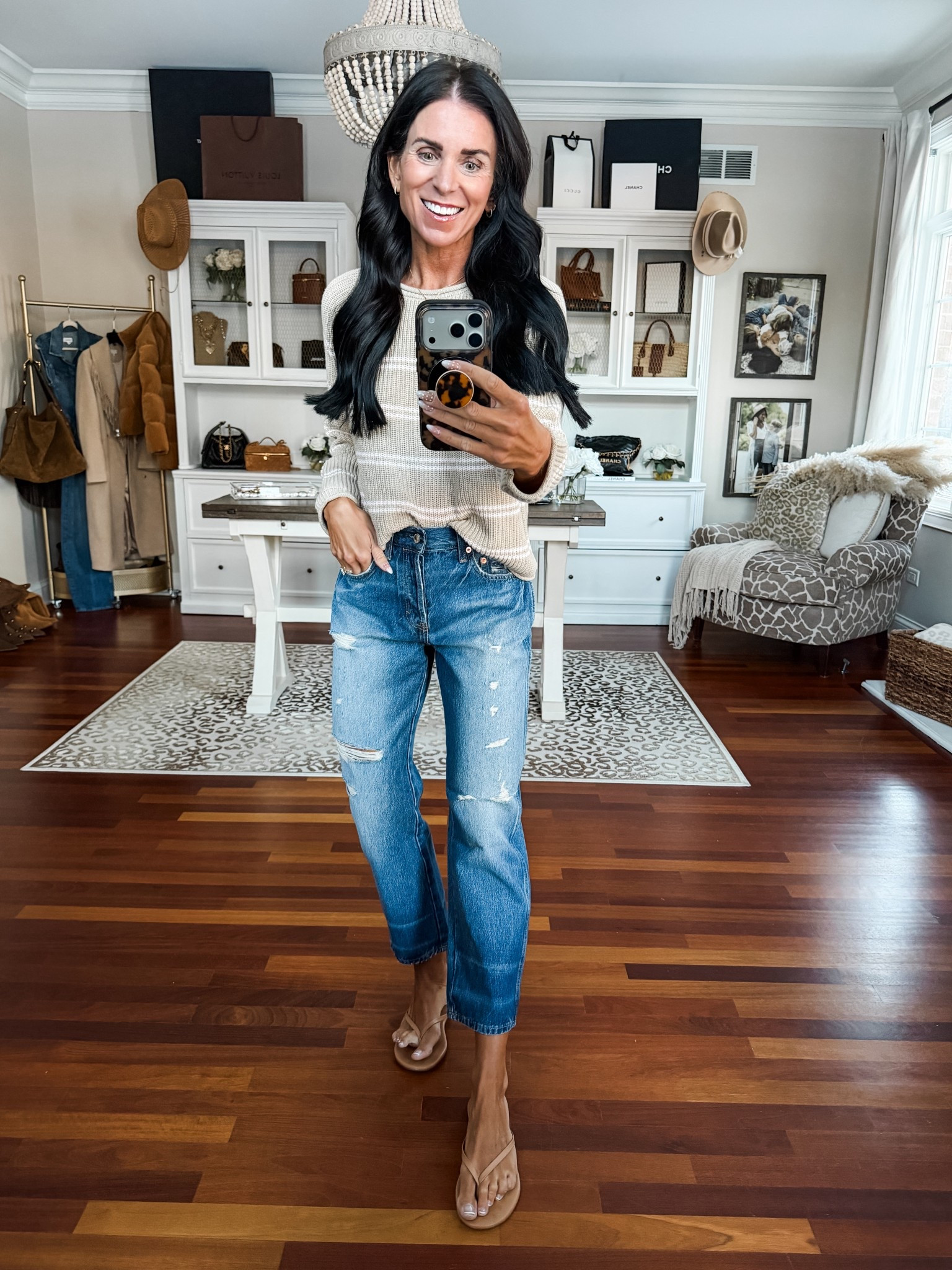 This rollback sweater comes in 3 colors and is so cute! Wearing a small and zero in denim they run big 

#LTKootd #LTKmomlife #LTKSaleAlert