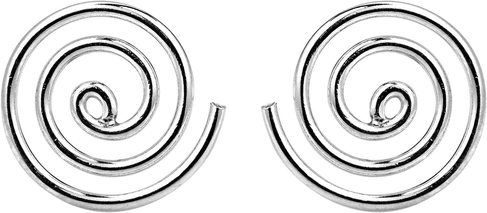 AeraVida Charming Round Swirl Maze Spiral .925 Sterling Silver Stud Earrings | Casual Sterling Si... | Amazon (US)
