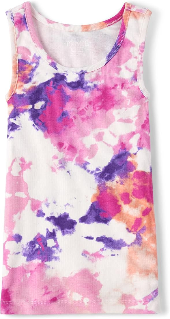 The Children's Place Girls' Sleeveless Print Rib Tank Tops | Amazon (US)