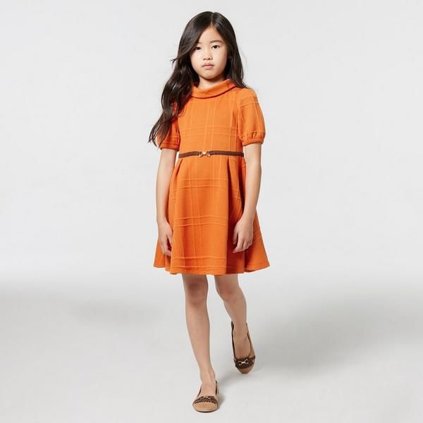 Quilted Puff Sleeve Jacquard Dress | Janie and Jack
