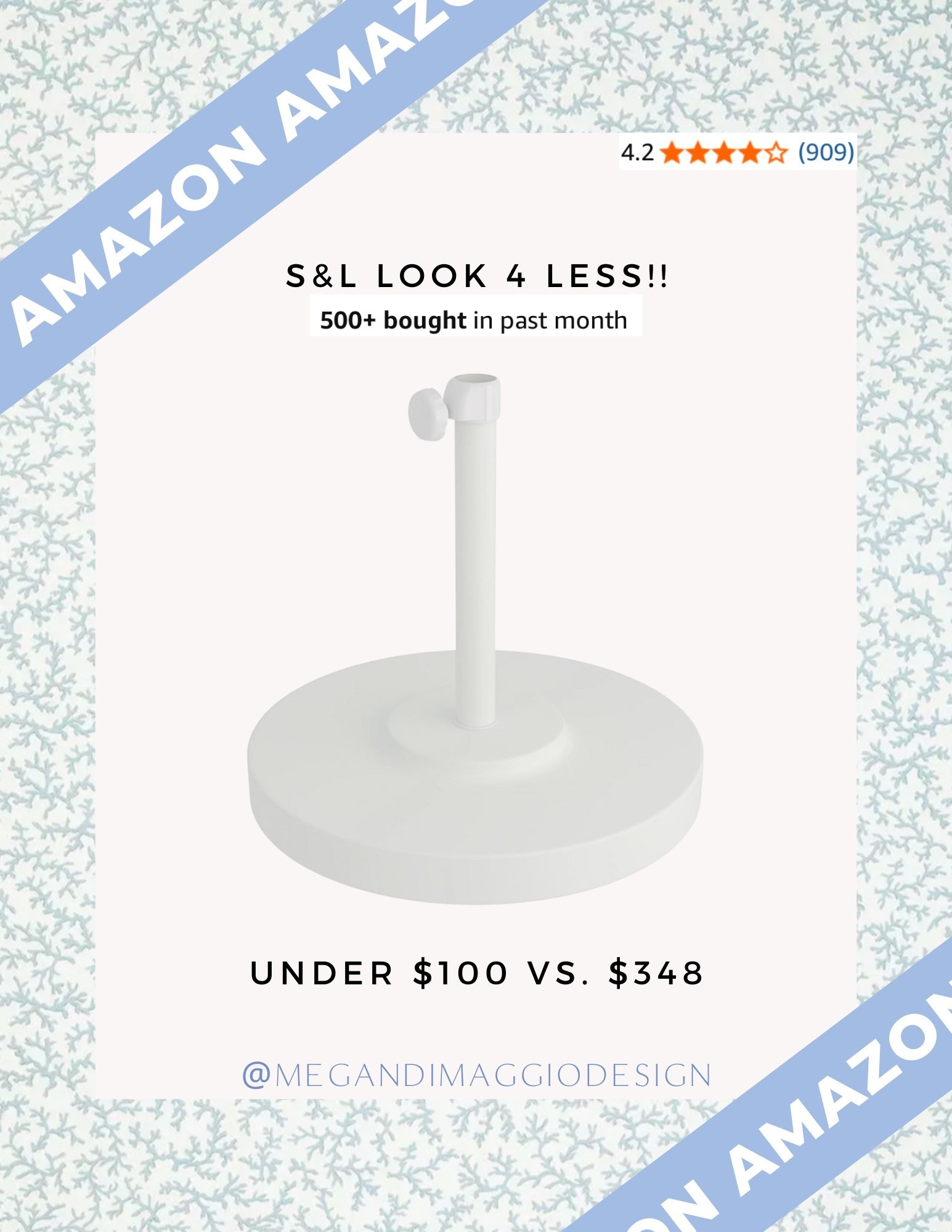 Major sale alert on this pretty & highly rated white umbrella stand/base!! Pretty sure it’s the exact same one S&L sells but this Amazon one is currently under $100!! 👏🏻👏🏻👏🏻

#LTKSaleAlert #LTKHome #LTKFindsUnder100