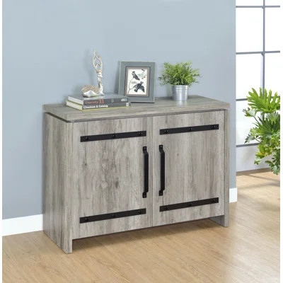 Enoch 2-Door Engineered Wood Accent Cabinet Grey Driftwood | Wayfair North America