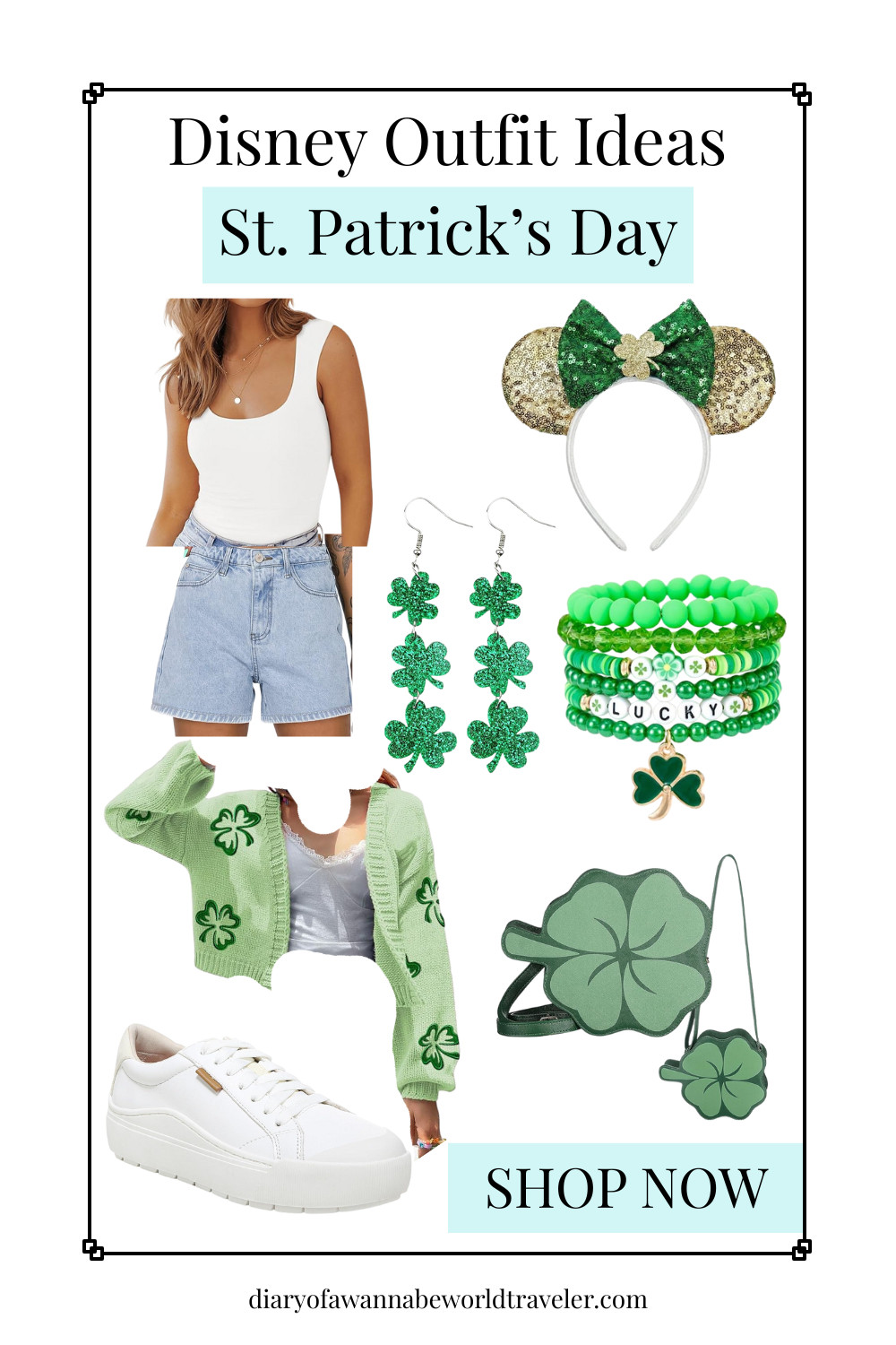 This St. Patrick’s Day Disney outfit is festive, fun, and perfect for celebrating in the parks! 🍀✨ Featuring classic green tones and comfy park-ready pieces, this look is ideal for a March Disney trip, EPCOT festivals, or a full park day at Magic Kingdom or Disneyland. Great for holiday outfits, group looks, or themed Disney style. Shop the full St. Patrick’s Day Disney look below and save this for your trip!

St. Patrick’s Day Disney outfit, green Disney outfit, Disney holiday outfit, March Disney outfit, Disney trip outfit, cute Disney outfit, comfy Disney outfit, festive Disney outfit, Disney vacation outfits, Disney park outfit, holiday Disney style 

 #LTKootd #LTKSeasonal #LTKTravel