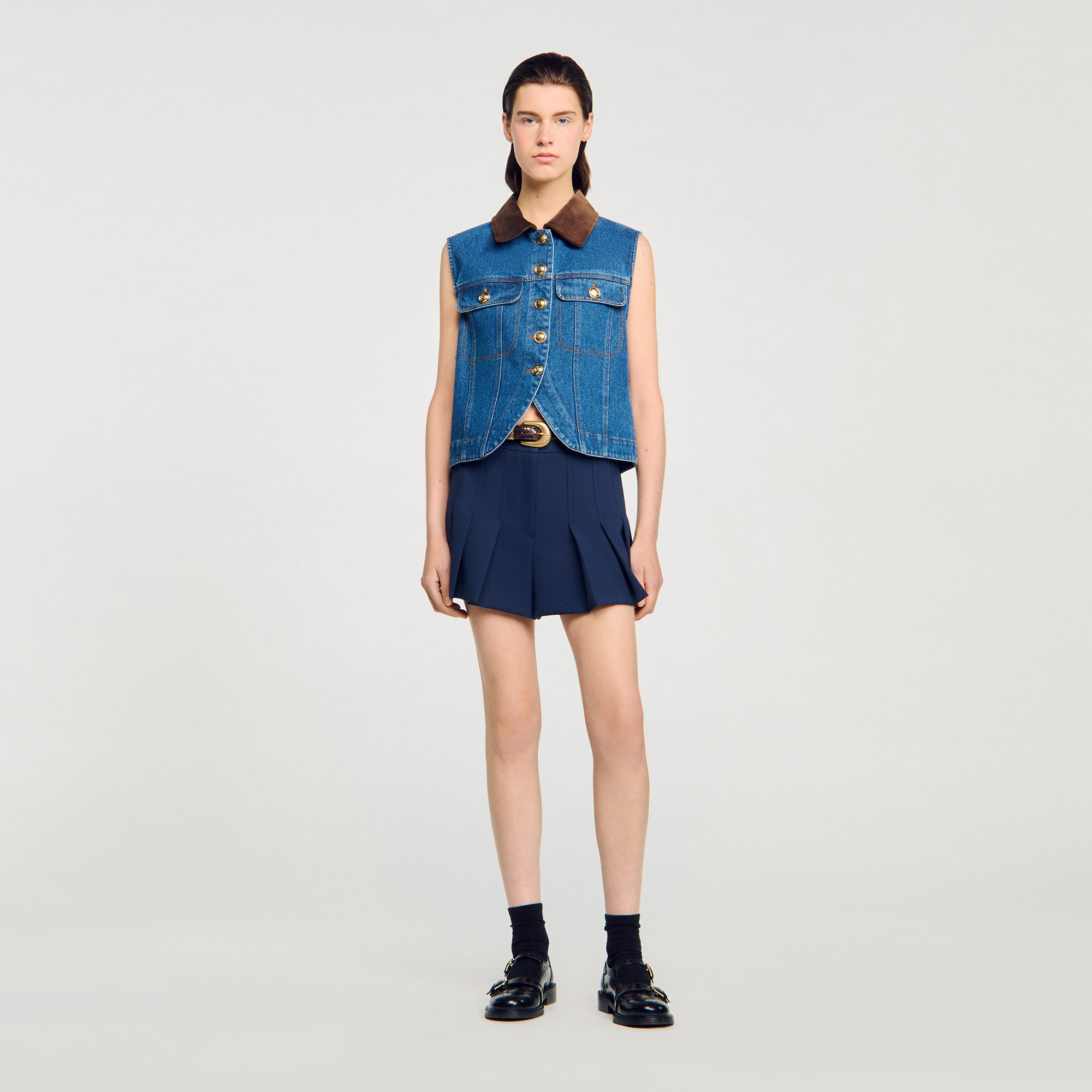 Sleeveless denim jacket | Sandro US | Sandro-Paris US