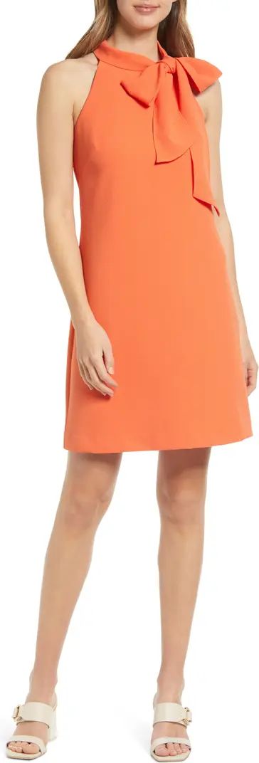 Halter Tie Neck A-Line Dress | Nordstrom