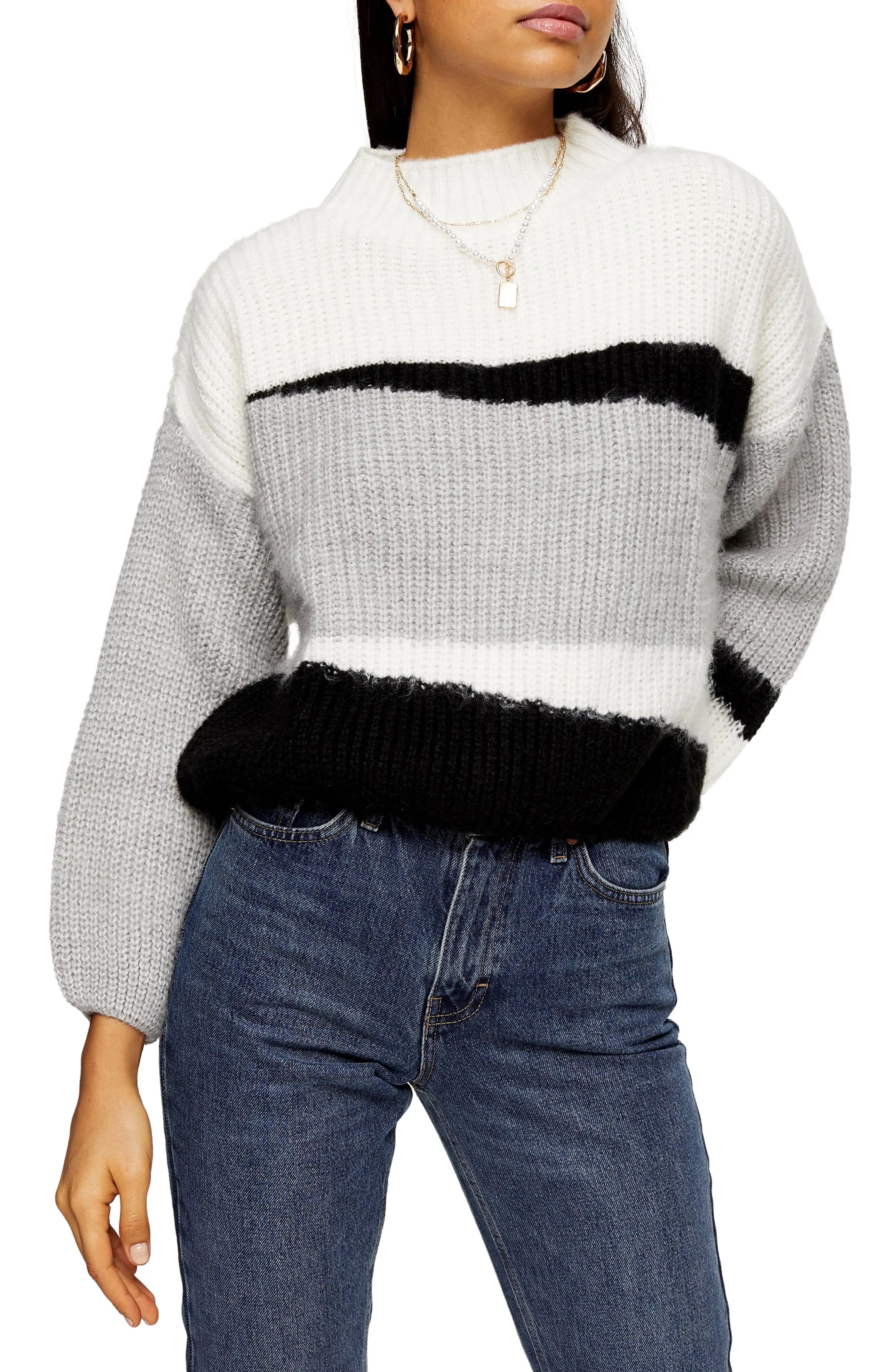 Colorblock Crop Sweater | Nordstrom