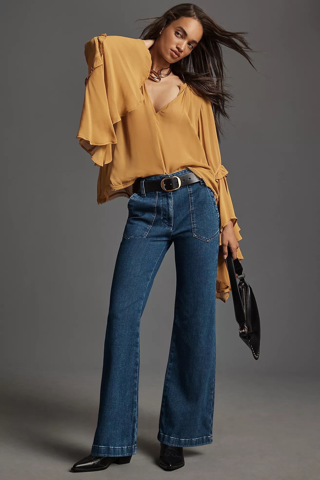 The Naomi High-Rise Wide-Leg Jeans by Maeve | Anthropologie (US)