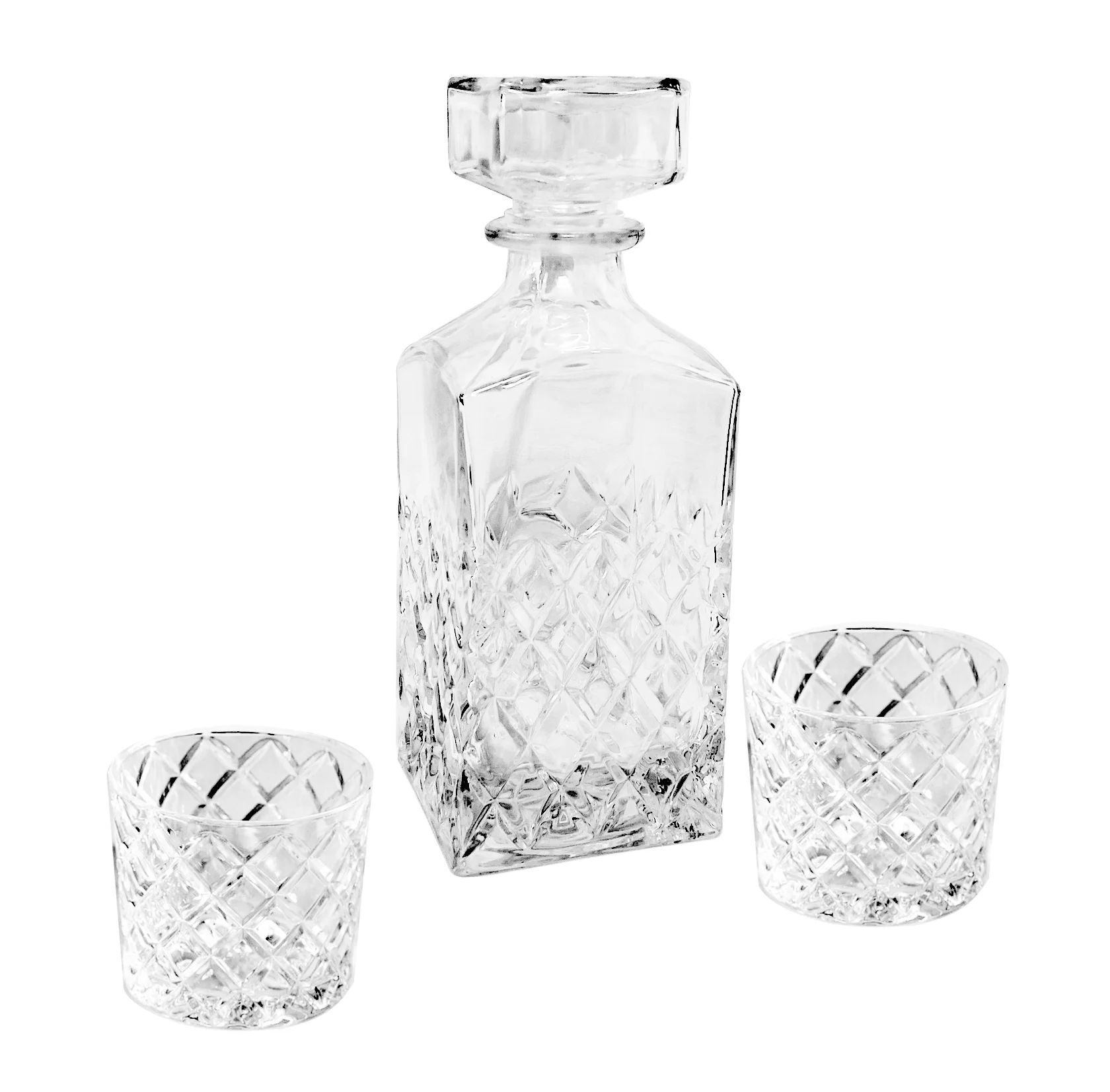 Better Homes and Gardens Sylvan Clear Glass Decanter and DOF 3 Pack Set | Walmart (US)