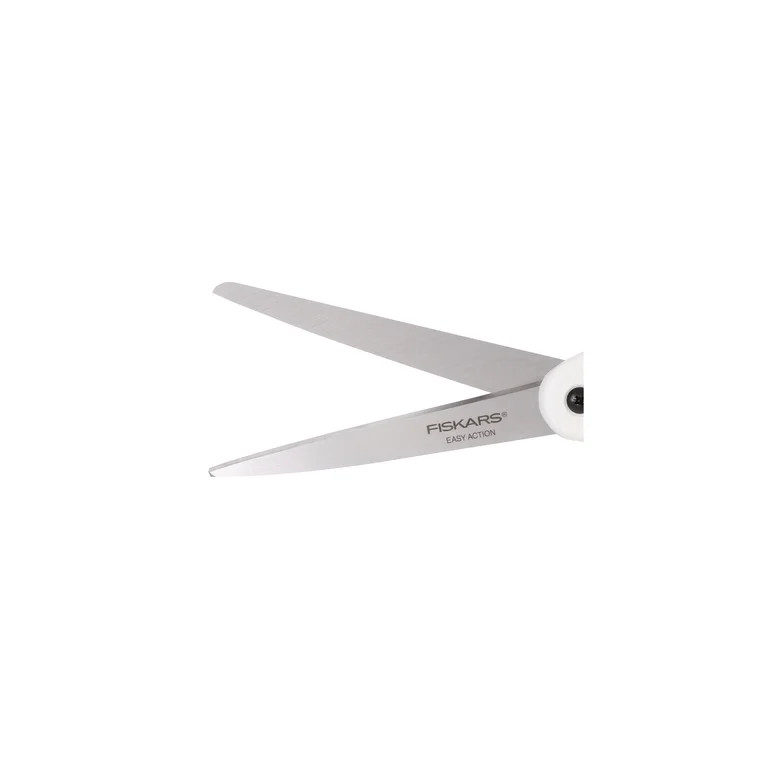 Fiskars 8" Premier Easy Action Bent Scissors, White | Walmart (US)