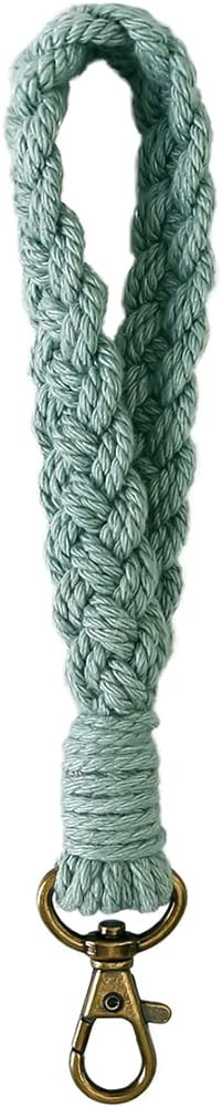 XGALBLA Soft Macrame Keychain Boho Handmade Wristlet Bracelet Keychain Country style Wrist Lanyar... | Amazon (US)