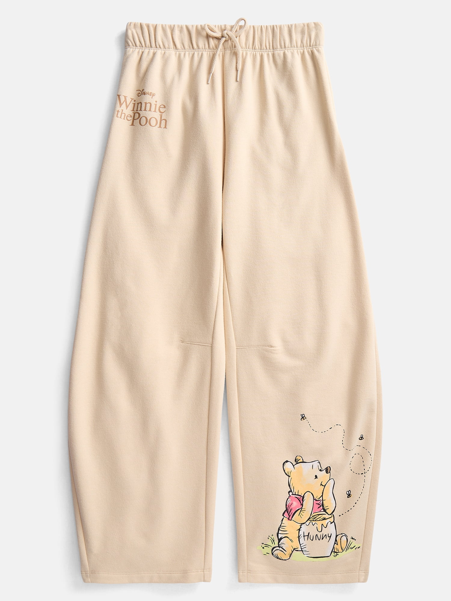 Disney Winnie the Pooh Girls Graphic Barrel Fleece Pants, Sizes 4-16 | Walmart (US)