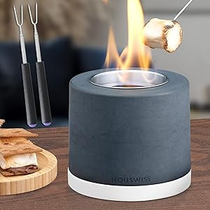Houswise Smores Maker Tabletop Indoor Kit, Smores Fire Pit Table Top, Smores Kit, Tabletop Fire P... | Amazon (US)
