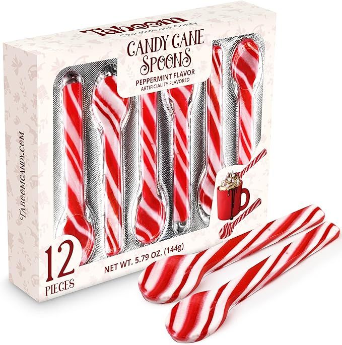 Peppermint Spoons – Pack of 12 Stunning Candy Cane Spoons – Perfect Christmas Candy – Delic... | Amazon (US)