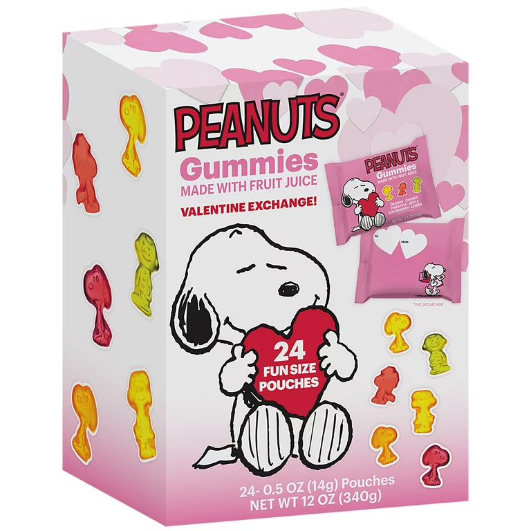 Peanuts Gummy Valentines Day Classroom Exchange Kit | Walmart (US)