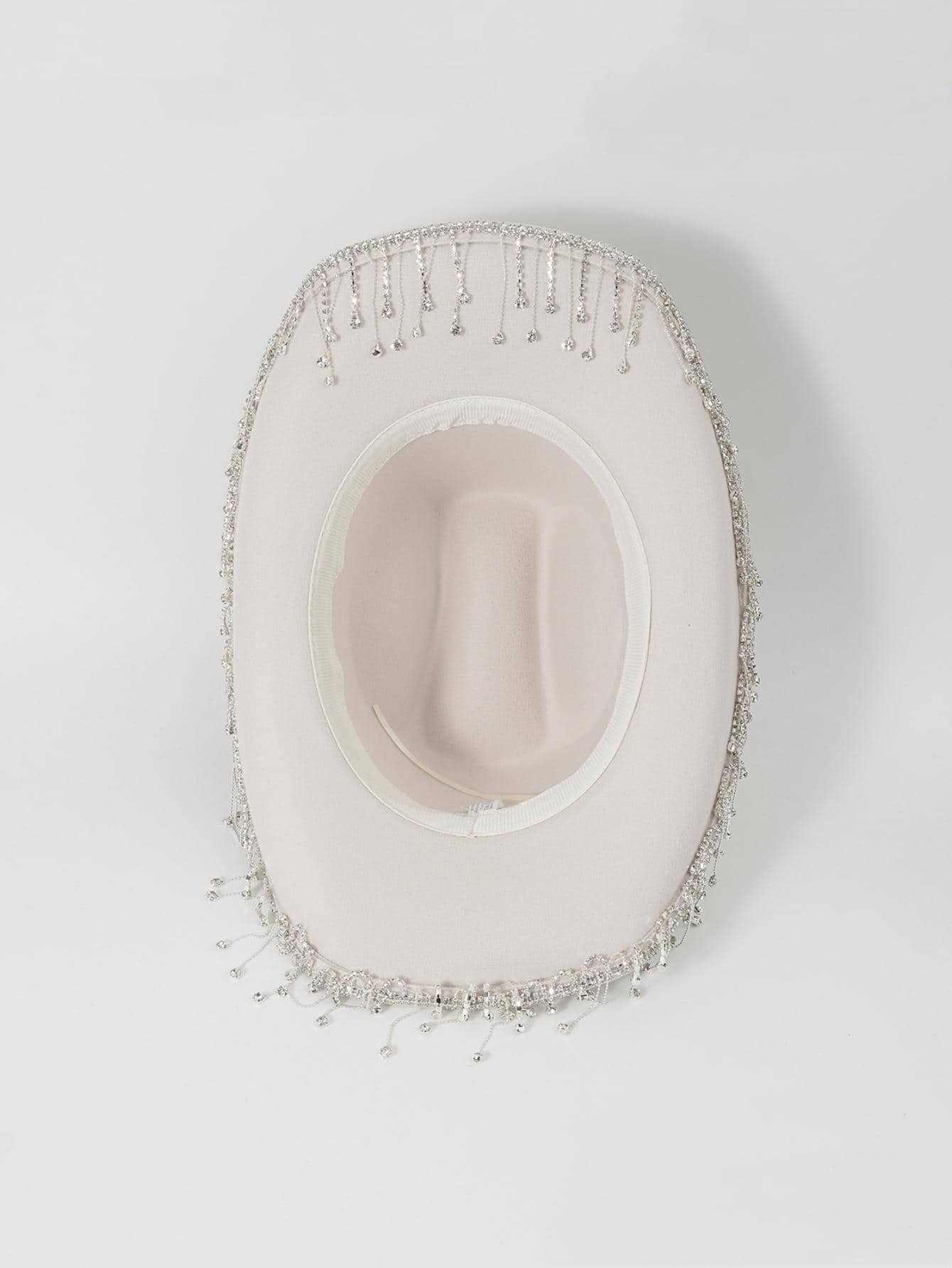 1pc Women Rhinestone Tassel Decor Cowboy Fedora Hat For Party SKU: sc2304238419888169New$15.50Add... | SHEIN