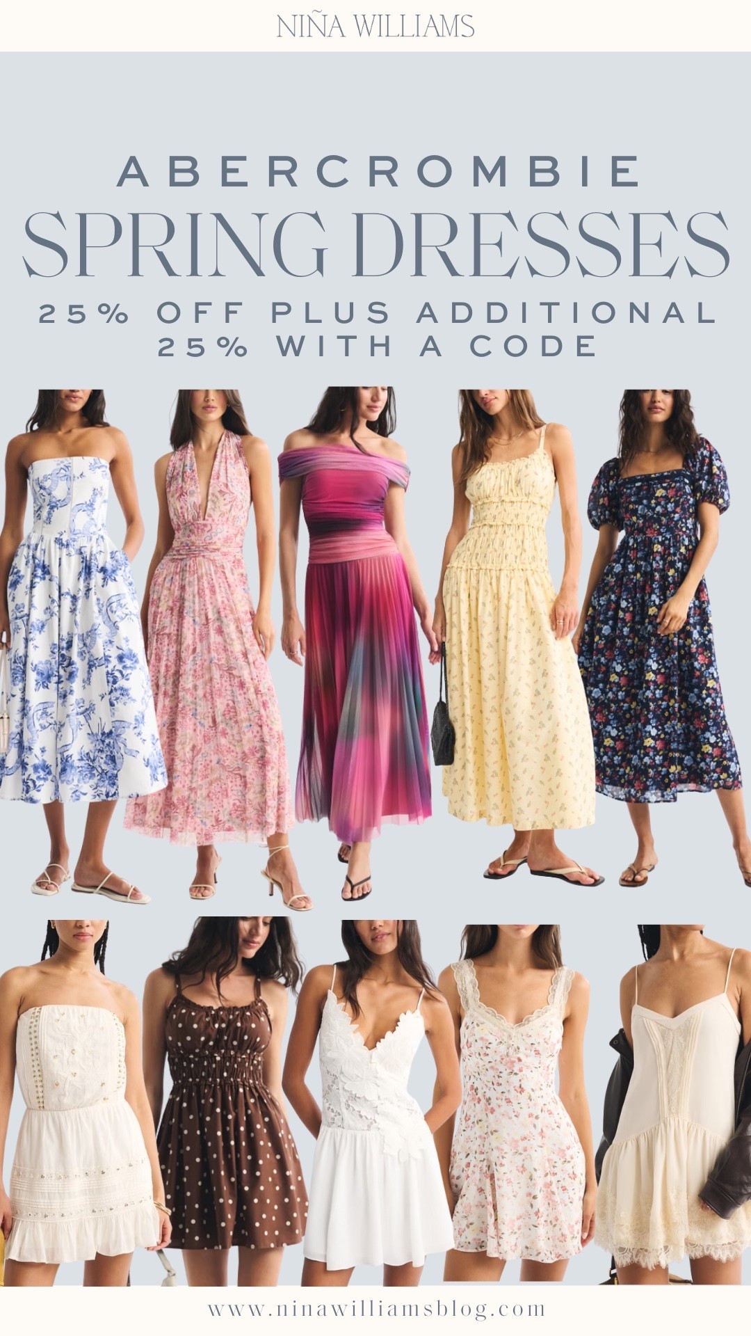 Abercrombie Sale! 25% off dresses plus additional 25% off using the code AFLTK! Spring dress - wedding guest dress - vacation dress - petite dress - bridal shower dress - dress under $100

#LTKPetite #LTKSpringSale #LTKWedding