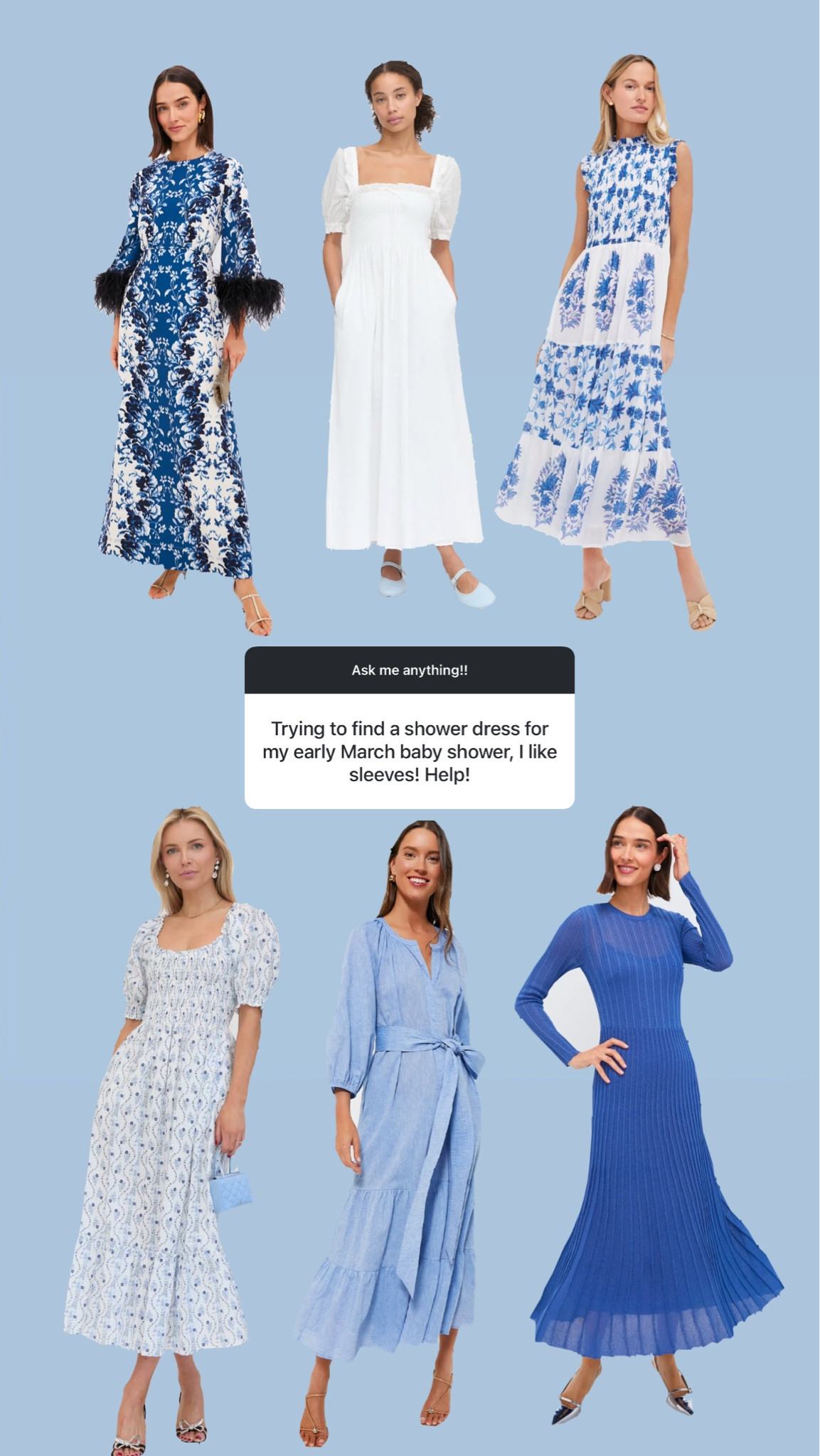 Bridal shower dresses for mama to be!! Long sleeve and short sleeve options.

For Hill House dresses, I suggest ordered pre-pregnancy size (there dresses are stretchy). Tuckernuck dresses I suggest ordering pre pregnancy or one size up!

#LTKParties #LTKBaby #LTKBump