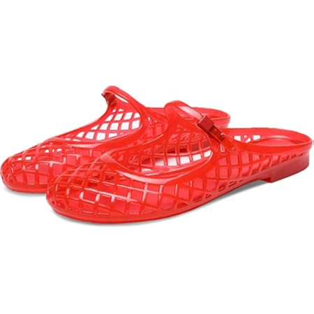 MAVMAX Clear Jelly Slide Sandals for Women Mary Jane Mules Breathable Closed Toe Flat Summer Slip... | Amazon (US)