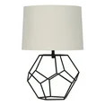 Mainstays Black Cage Metal Base Table Lamp with Shade, 16" H | Walmart (US)