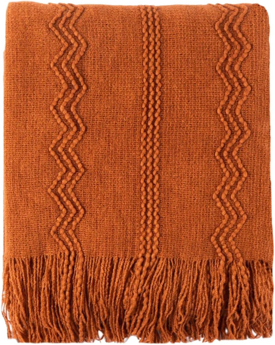 BATTILO HOME Rust Throw Blanket for Couch, 50"x60" | Amazon (US)