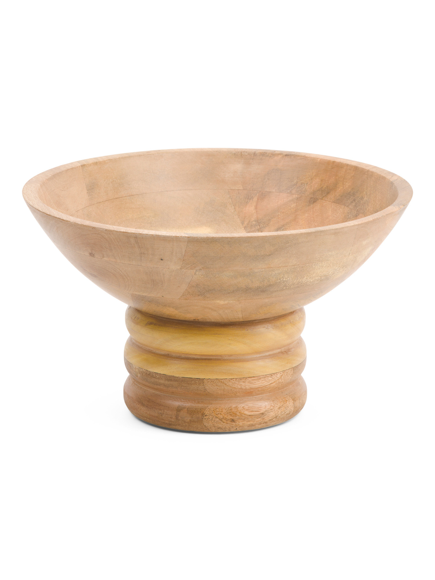 11in Wood Round Tray With Base | TJ Maxx