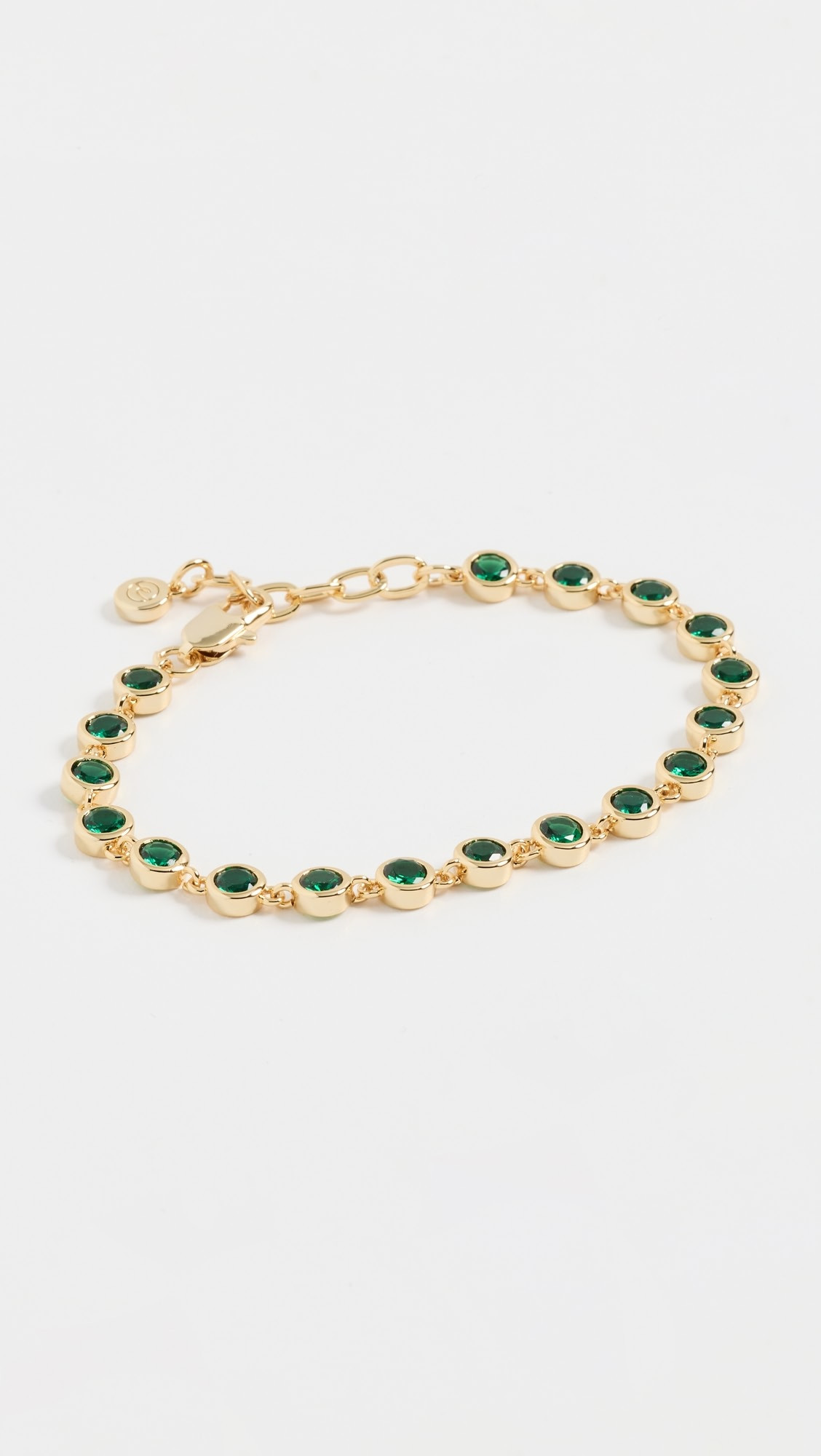 Crystal 18k Gold Plated Link Bracelet | Shopbop