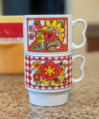 Vintage Japan Stacking Mug Set | eBay US