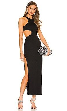 Michael Costello x REVOLVE Rylan Midi Dress in Black from Revolve.com | Revolve Clothing (Global)