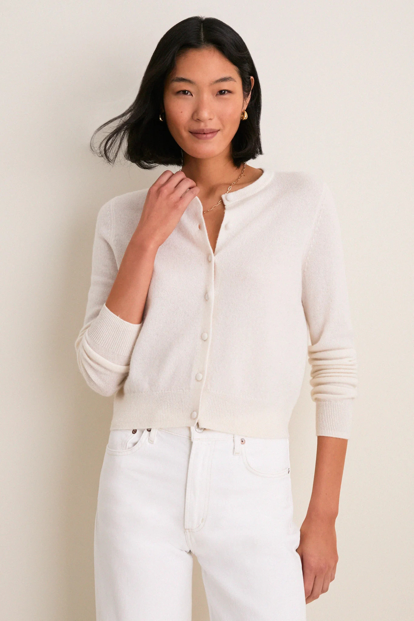 Ivory Cashmere Riley Cardigan | Tuckernuck (US)